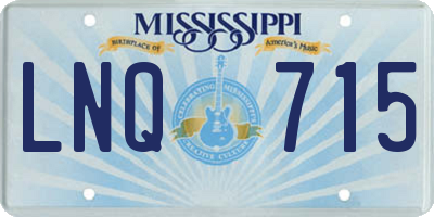 MS license plate LNQ715