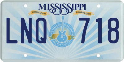 MS license plate LNQ718