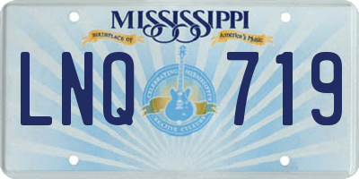 MS license plate LNQ719