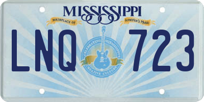 MS license plate LNQ723