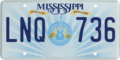 MS license plate LNQ736