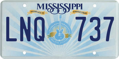 MS license plate LNQ737