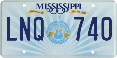 MS license plate LNQ740