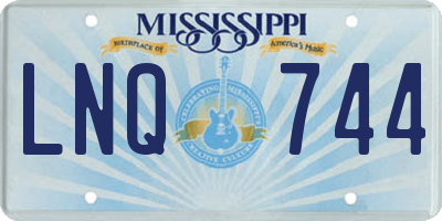 MS license plate LNQ744