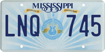 MS license plate LNQ745