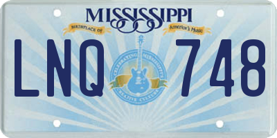 MS license plate LNQ748