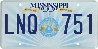 MS license plate LNQ751
