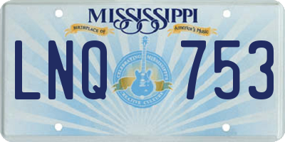 MS license plate LNQ753