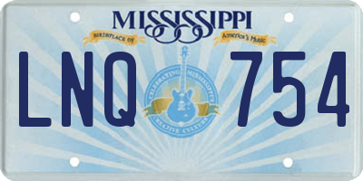 MS license plate LNQ754