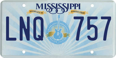 MS license plate LNQ757