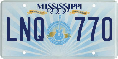 MS license plate LNQ770