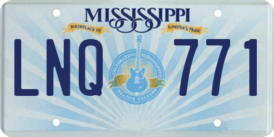MS license plate LNQ771