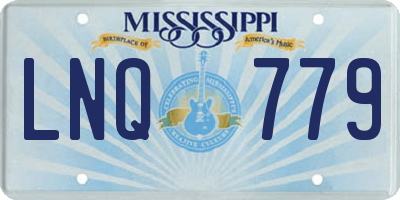 MS license plate LNQ779