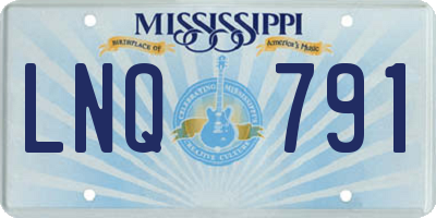MS license plate LNQ791