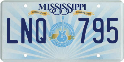 MS license plate LNQ795