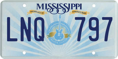 MS license plate LNQ797