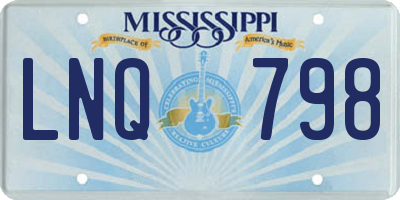 MS license plate LNQ798