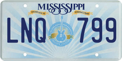 MS license plate LNQ799