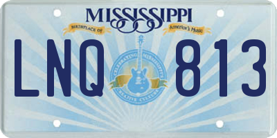 MS license plate LNQ813