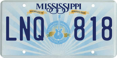 MS license plate LNQ818