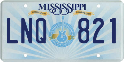MS license plate LNQ821