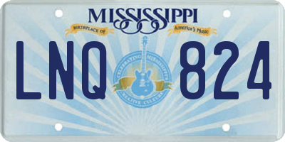 MS license plate LNQ824