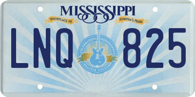 MS license plate LNQ825