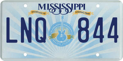 MS license plate LNQ844