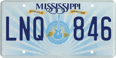MS license plate LNQ846