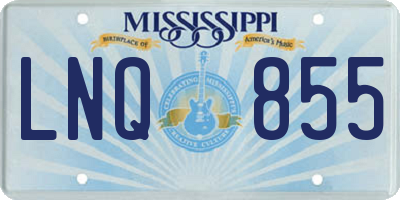 MS license plate LNQ855