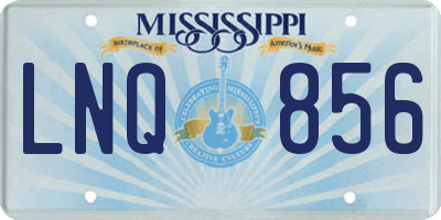 MS license plate LNQ856