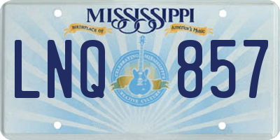 MS license plate LNQ857