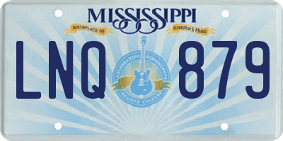 MS license plate LNQ879