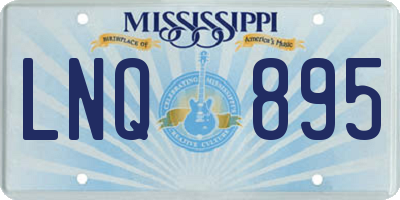 MS license plate LNQ895