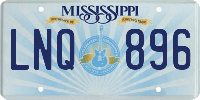 MS license plate LNQ896