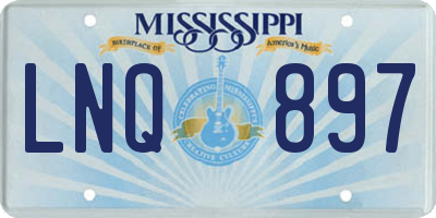 MS license plate LNQ897