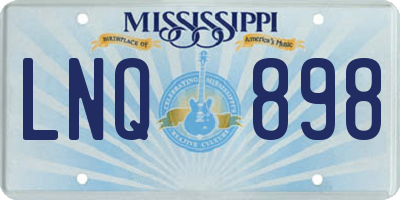 MS license plate LNQ898