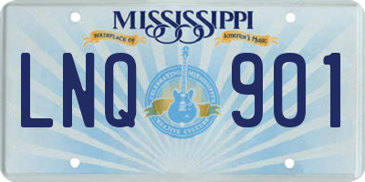 MS license plate LNQ901