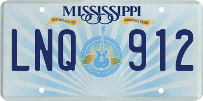 MS license plate LNQ912