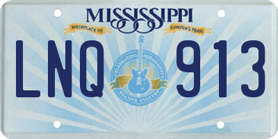 MS license plate LNQ913