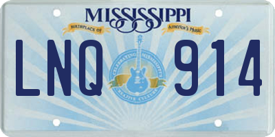 MS license plate LNQ914