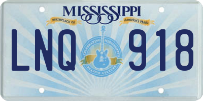 MS license plate LNQ918