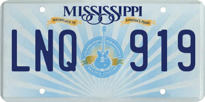 MS license plate LNQ919