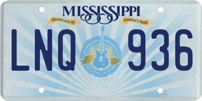 MS license plate LNQ936