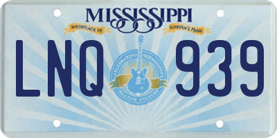 MS license plate LNQ939