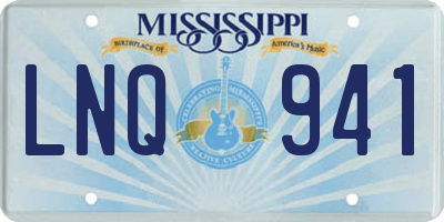MS license plate LNQ941