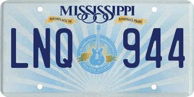 MS license plate LNQ944