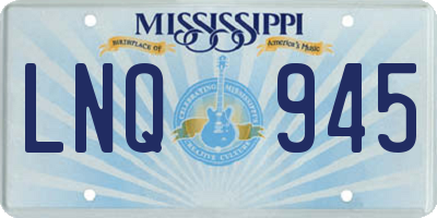 MS license plate LNQ945