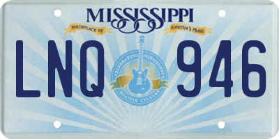 MS license plate LNQ946