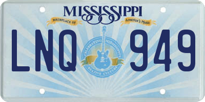 MS license plate LNQ949